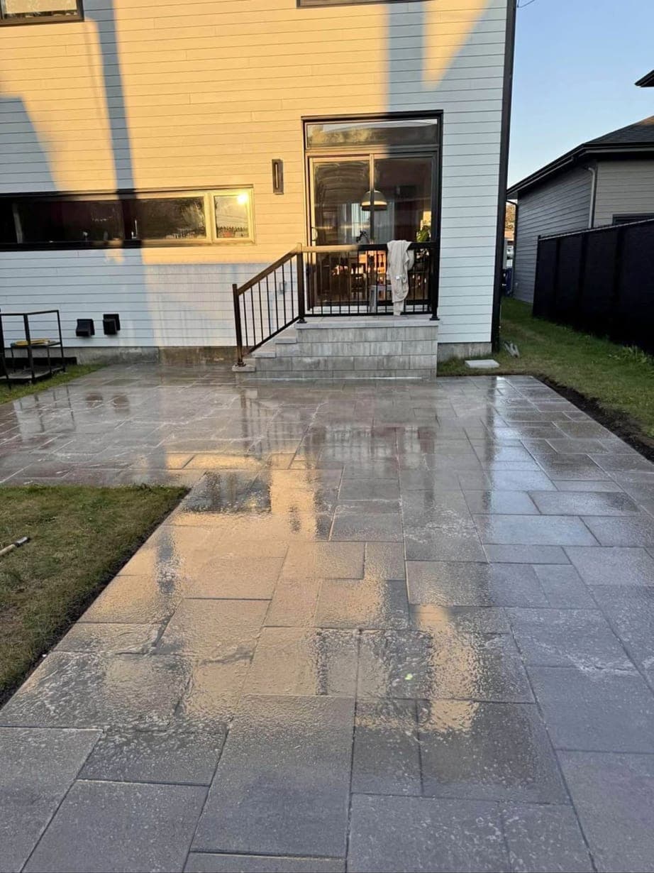 Patio en dalles grand format