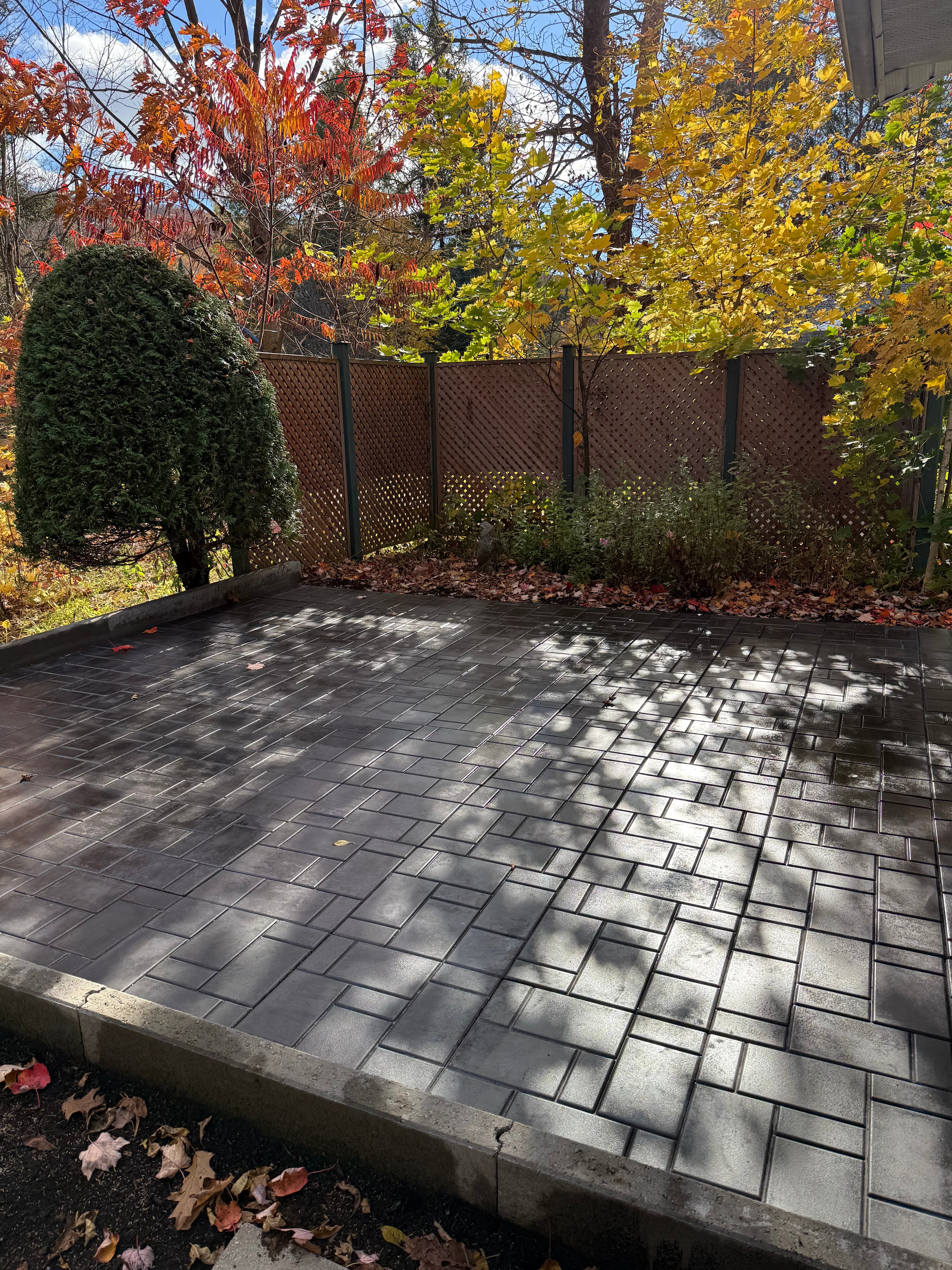 Patio en pavé et escalier