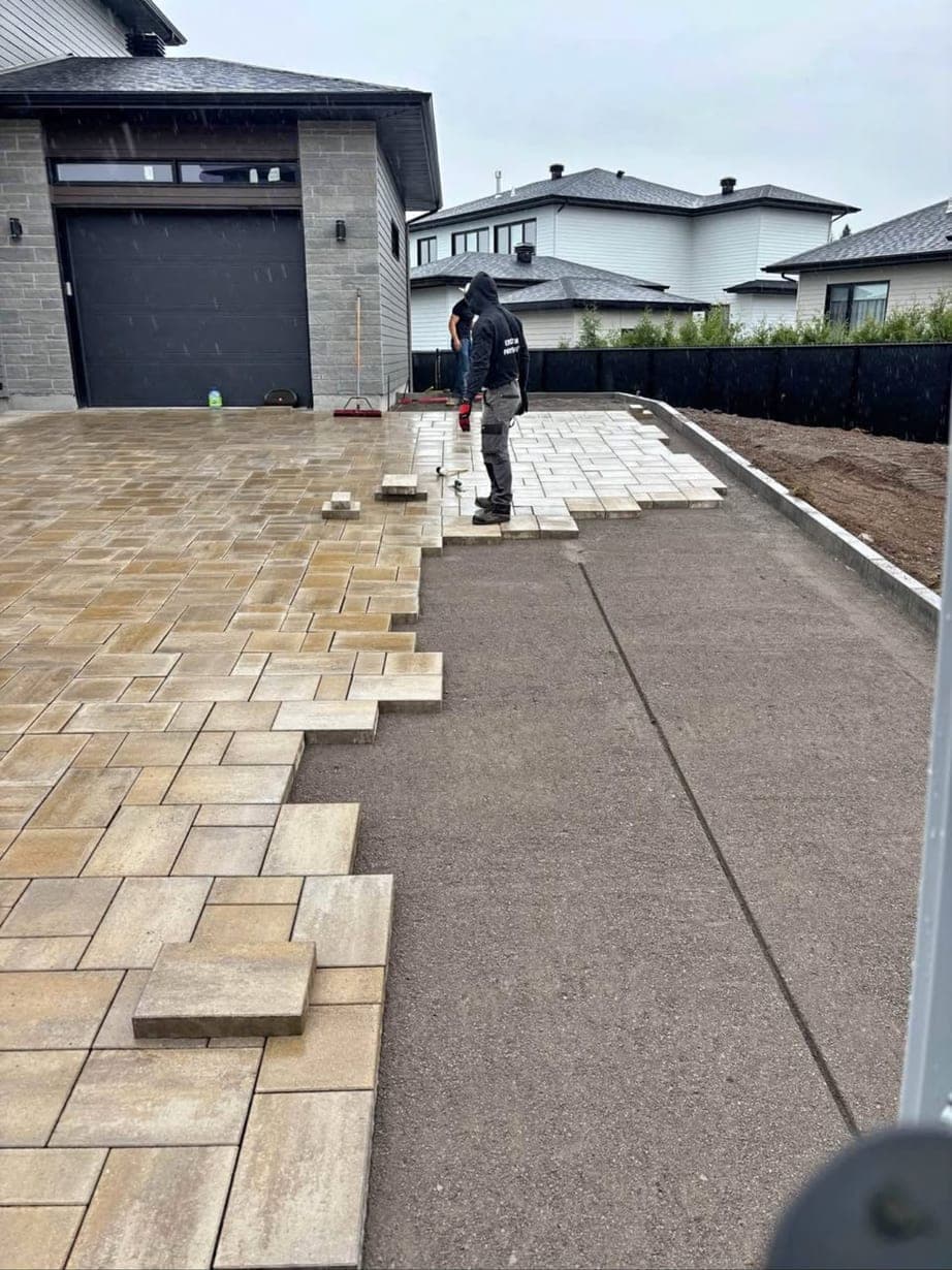 Pose de pavé résidentiel