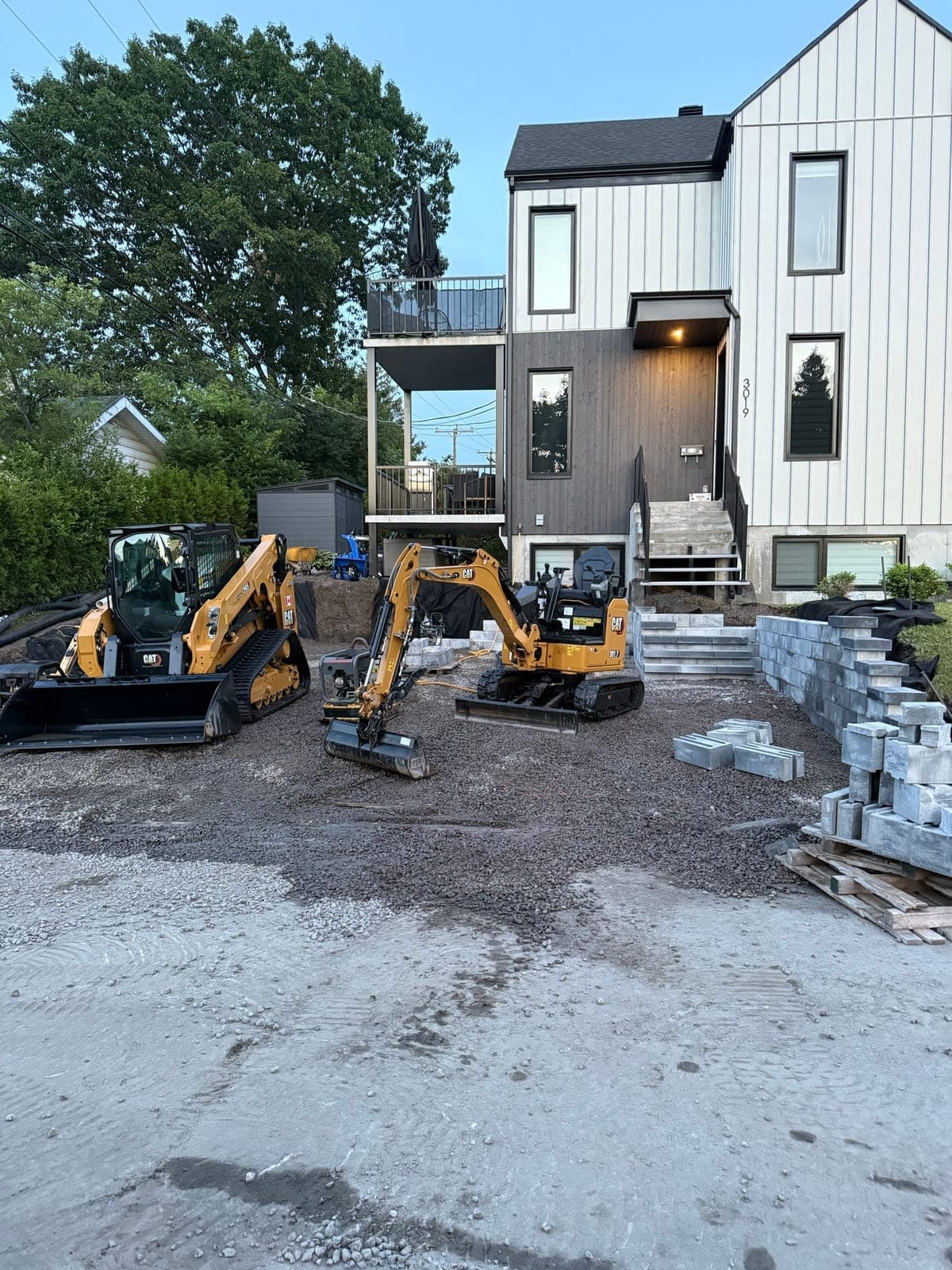 Excavation et fondation de pierre